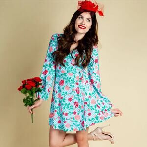 Shinesty The Kentucky Fried Daily Double Derby Roses Wrap Dress New Size XL $69